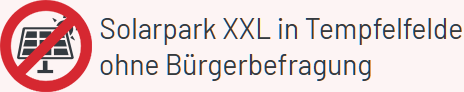 Solarpark XXL in Tempfelfelde ohne Bürgerbefragung